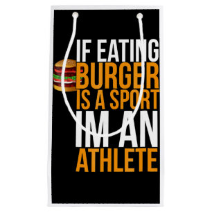 Burger Hamburger BBQ Humour Funny Pun Gift Idea Small Gift Bag