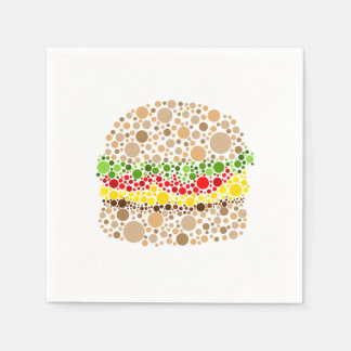 Burger In Dots Napkin