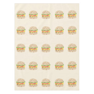 Burger In Dots Tablecloth
