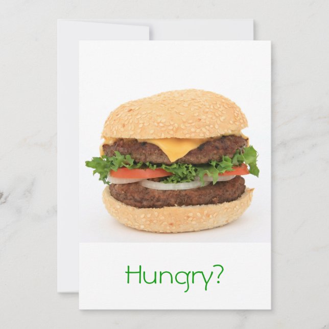 Burger invitation for a meal (Front)