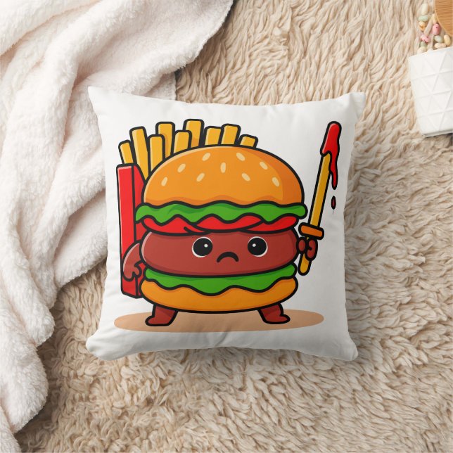 Burger Knight Cushion (Blanket)