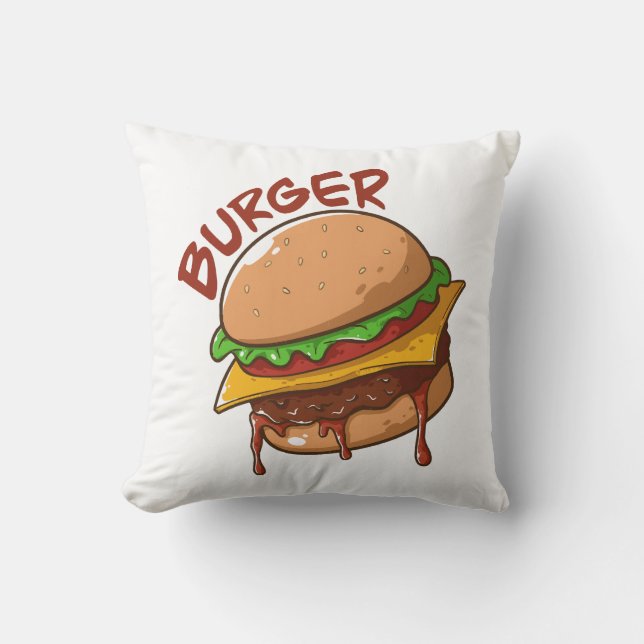 Burger Lovers Cushion (Front)