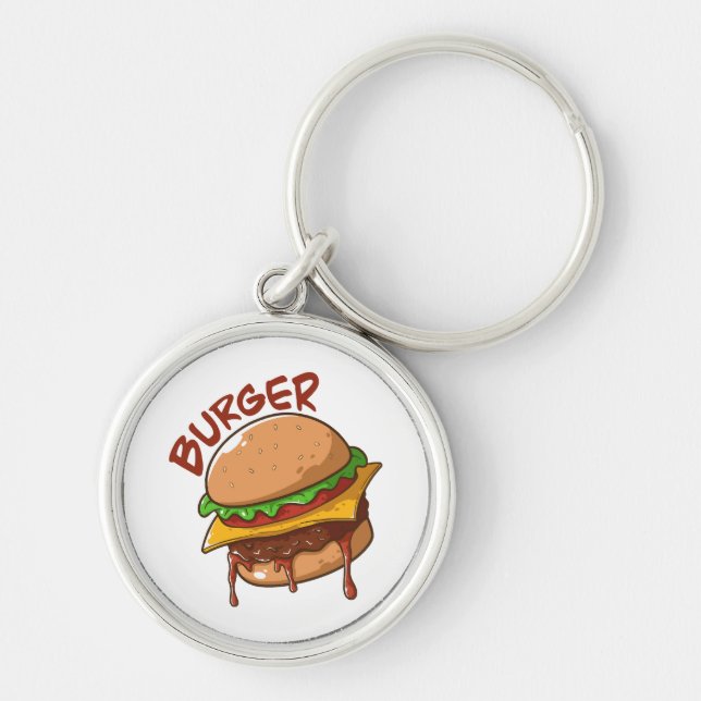 Burger Lovers Key Ring (Front)