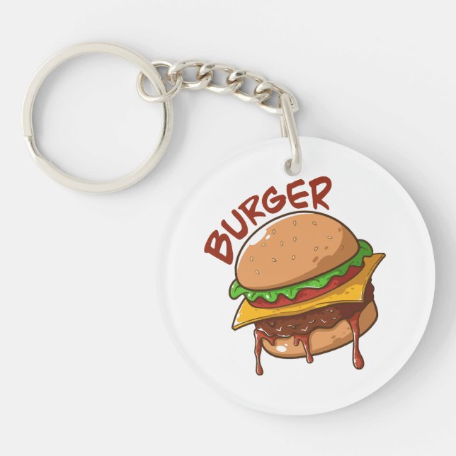 Burger Lovers Key Ring (Front)