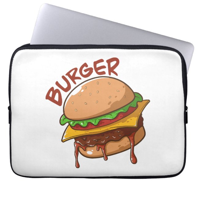 Burger Lovers Laptop Sleeve (Front)