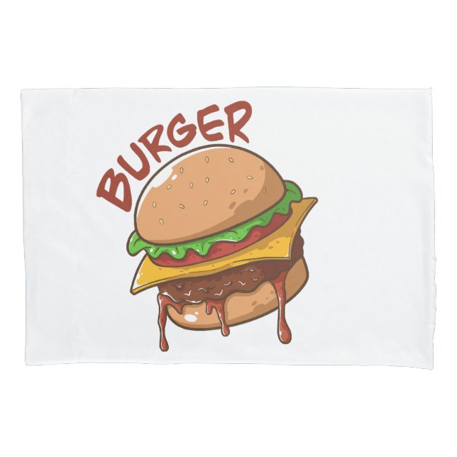 Burger Lovers Pillowcase (Front)