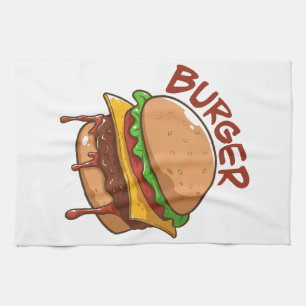 Burger Lovers Tea Towel