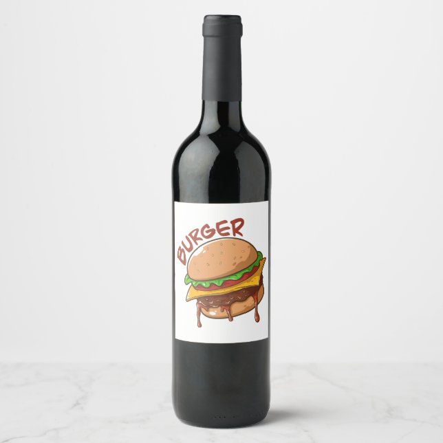 Burger Lovers Wine Label (Front)