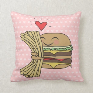 Burger Loves Fries Cushion
