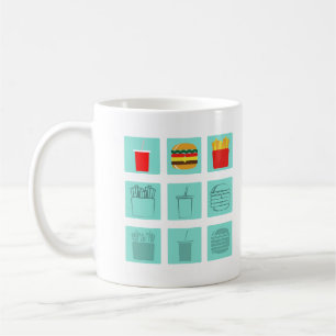 Burger meal set coffee mug