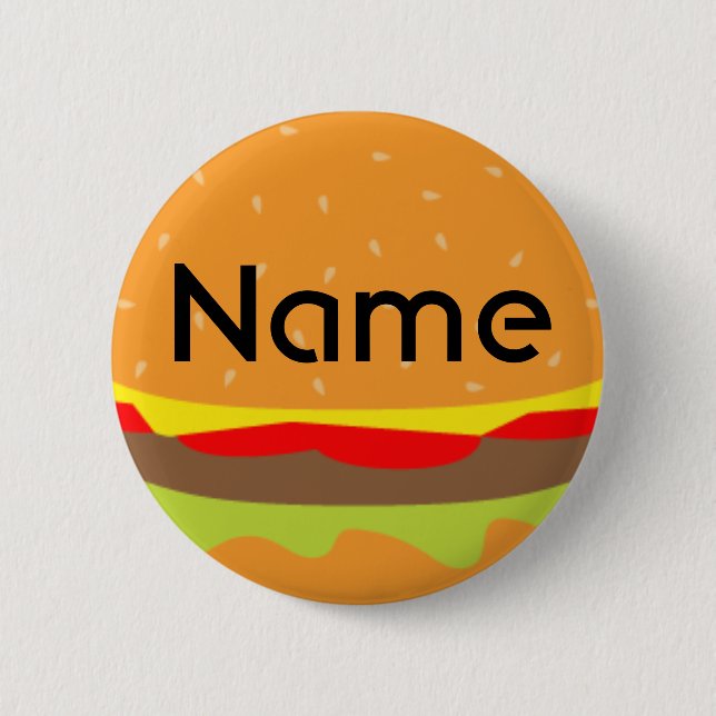 Burger Name Tag Badge (Front)