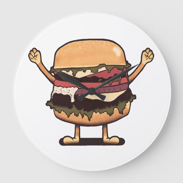 Burger O'Clock Large Clock (Front)