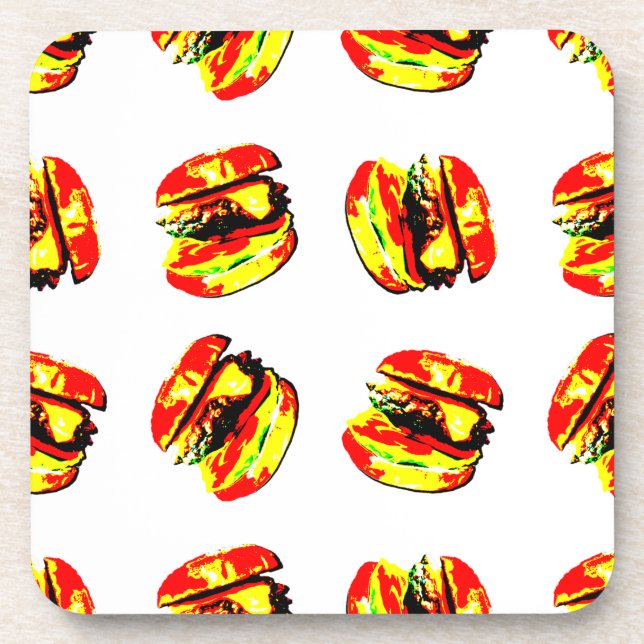 Burger Pattern Coaster (Front)