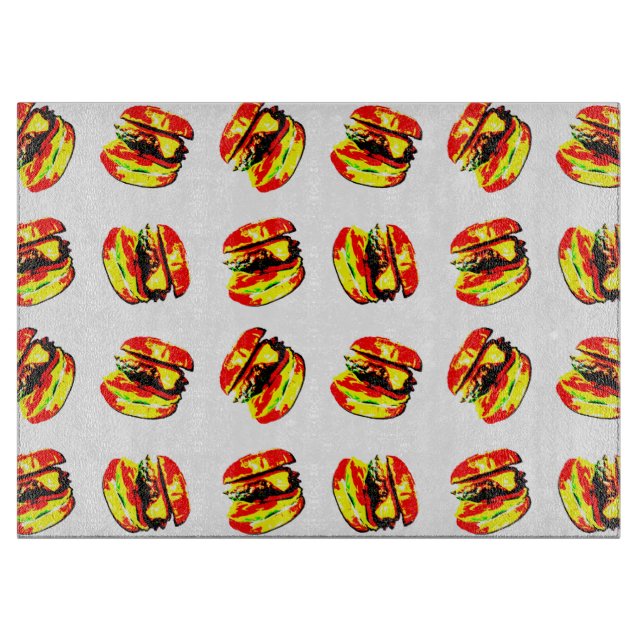 Burger Pattern Cutting Board (Front)