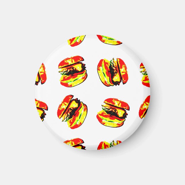 Burger Pattern Magnet (Front)