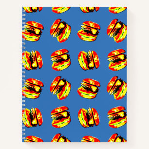 Burger Pattern Notebook