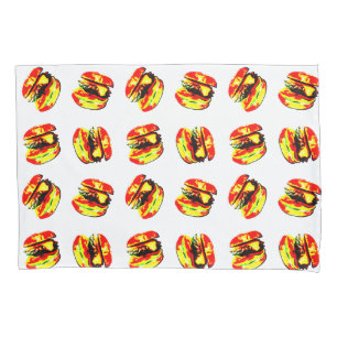 Burger Pattern Pillowcase
