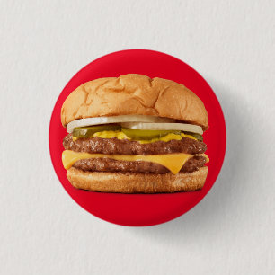 BURGER PLUS 2 3 CM ROUND BADGE