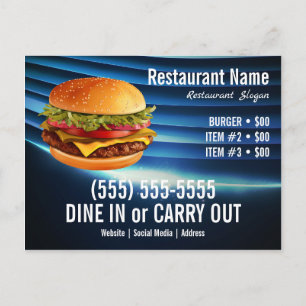 Burger Postcard