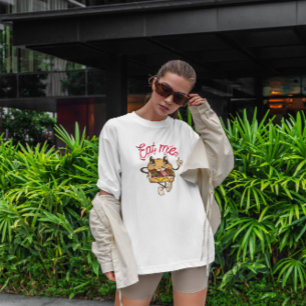 Burger Retro Cartoon Character T-Shirt