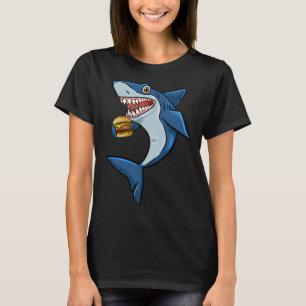 Burger Sharks Love Animal Mens Womens Outfit T-Shirt