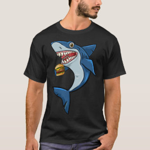 Burger Sharks Love Animal Mens Womens Outfit T-Shirt