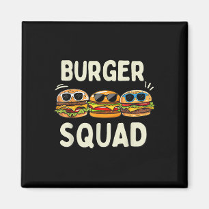 Burger Squad Funny Hamburger Fast Foodie Lovers Bu Magnet