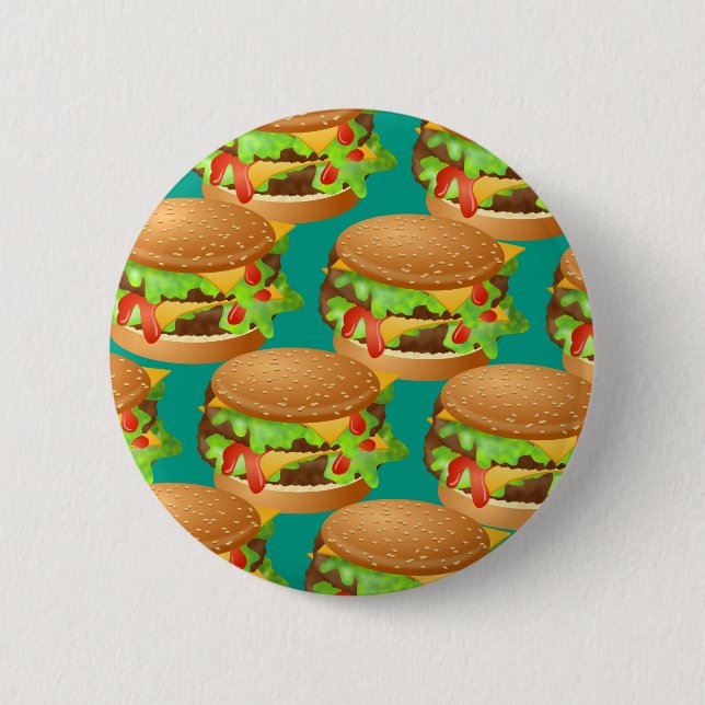 Burger Wallpaper 6 Cm Round Badge (Front)