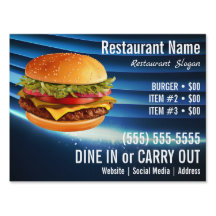 Burger Yard Sign
