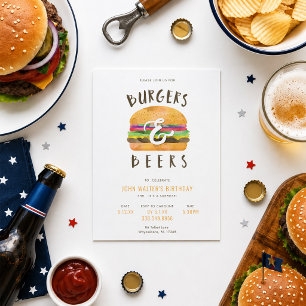Burgers and Beers Invitation