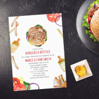 Burgers and Bottles Hamburger Baby Shower
