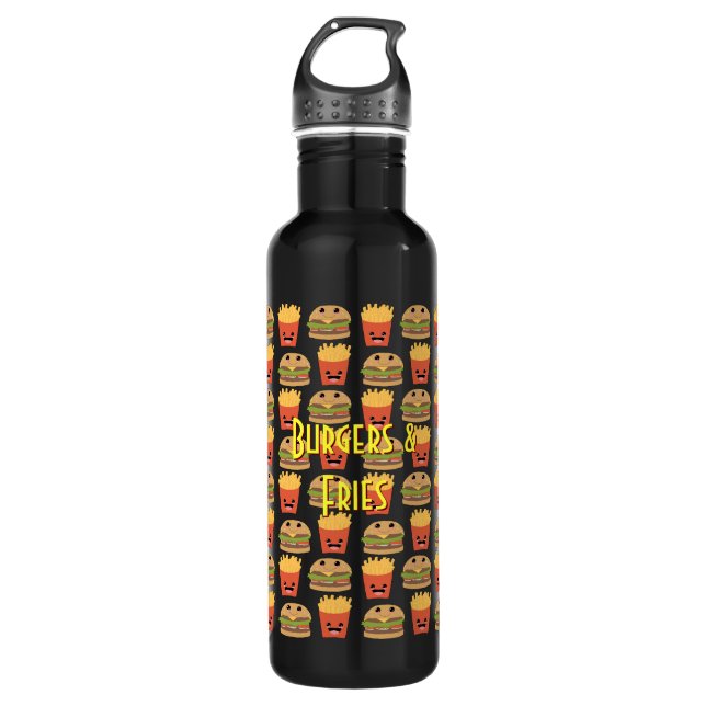 Burgers and Fries Waterbottle 710 Ml Water Bottle (Front)