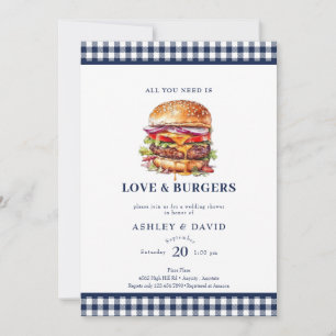 Burgers  BBQ   Couples Shower Invitation