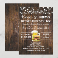 Burgers & Brews Before I Do Western Couples Shower