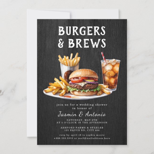 Burgers  & Brews  Invitation (Front)