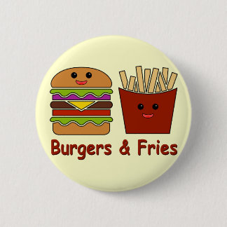 Burgers & Fries 6 Cm Round Badge
