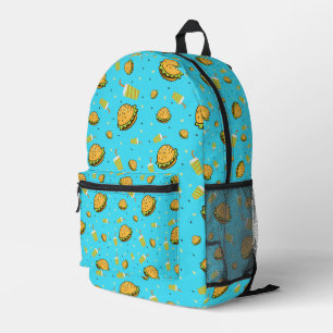 Burgers pattern printed backpack