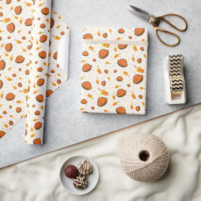 Burgers pattern wrapping paper (Crafts)
