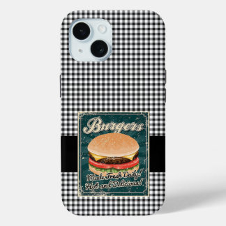 Burgers Retro iPhone 15 Case