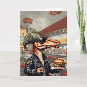 Burgersaurus Dinosaur Card