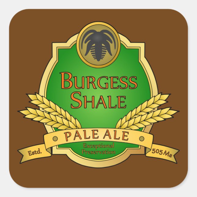 Burgess Shale Pale Ale Sticker (Front)