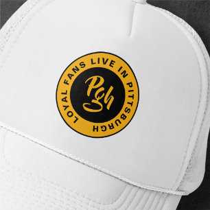 Burgh Fan Custom Black Gold Vintage Trucker Hat