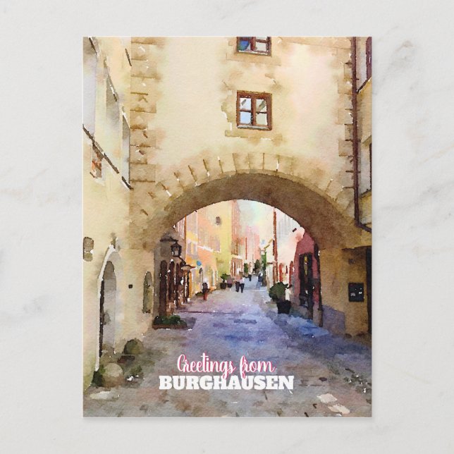 Burghausen in Bavaria Postcard (Front)