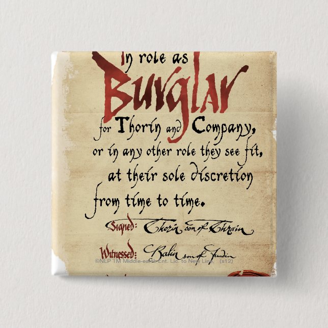 Burglar Contract 15 Cm Square Badge (Front)