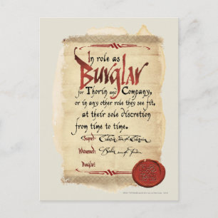 Burglar Contract Postcard