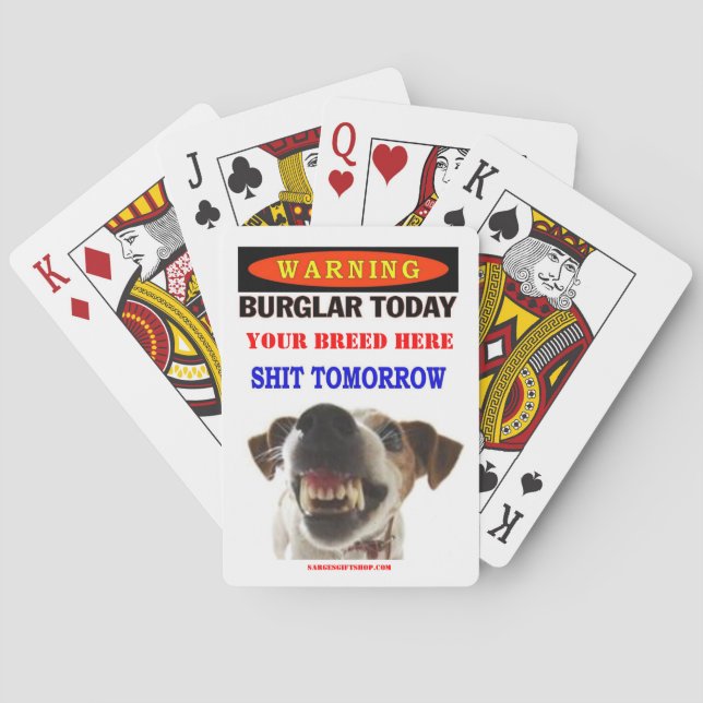 BURGLAR TODAY PLAYING CARDS (Back)