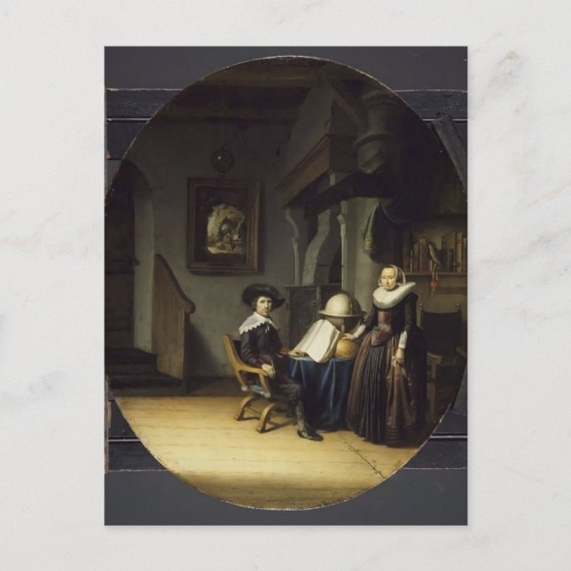 Burgomaster Hasselaar and His Wife by Gerrit Dou Postcard (Front)