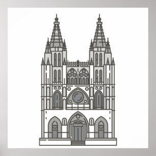 Burgos Cathedral World Landmark Poster