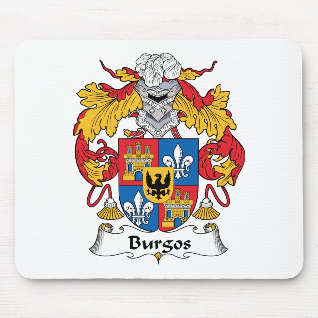 Burgos Family Crest Mouse Pad (Front)