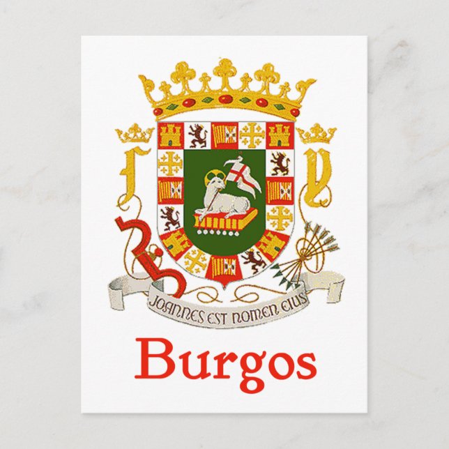 Burgos Puerto Rico Shield Postcard (Front)